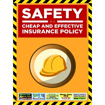 3802-P Cheap and Effective Insurance safety poster